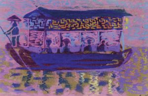 Μικρό ποταμόπλοιο Ι, περ. 1957-62, παστέλ σε χαρτί, 22,7 x 33,5 εκ., ιδιωτική συλλογή